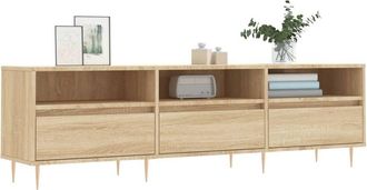 Berkfield Home TV Cabinet Sonoma Oak 150x30x44.5 cm Engineered Wood in Light Brown