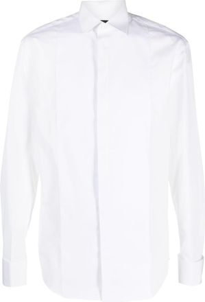Emporio Armani long-sleeve cotton shirt - men - Cotton - 45 - White