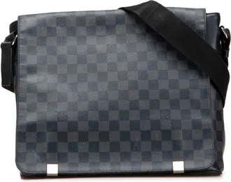 Louis Vuitton Damier Graphite Black Pvc Leather Shoulder Bag (Pre-Owned)