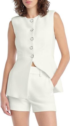 Favorite Daughter The Clocking In Long Vest in Pearl at Nordstrom, Size X-Large