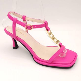 All Black Womens Princess Link Sandal In Fuchsia