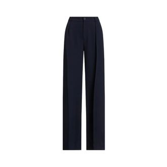 Ralph Lauren Wide Trousers, female, Blue, Size: 2XS Stylish Trousers for Women