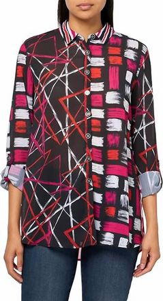 Multiples Print Polyester Blouse In Multi