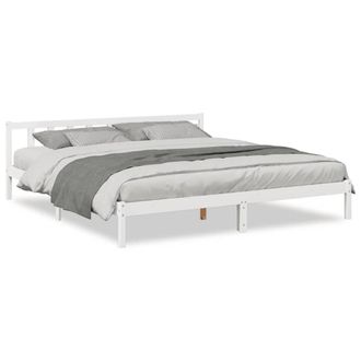 Berkfield Home Extra Long Bed Frame without Mattress White 200x220 cm Solid Wood Pine