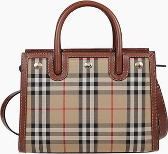 Burberry Womens Mini Title Tote Bag - Brown - Size: UNI