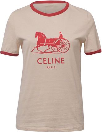 Celine Celine Logo Short Sleeve T-Shirt, Size Int, Xs (Authentic Pre-Loved)