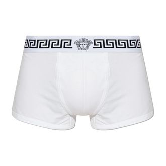 Versace Bottoms, male, White, Size: 2XL Cotton-Jersey Trunks