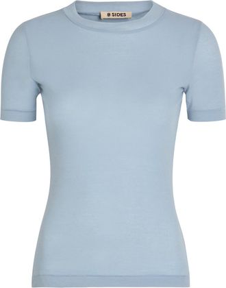 B Sides Vivien Cotton T-shirt - Light Blue - S (UK8-10 / S)
