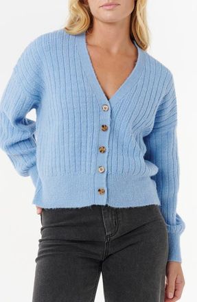 Rip Curl Afterglow V-Neck Cardigan in Mid Blue at Nordstrom, Size X-Small