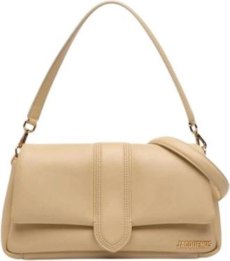 Jacquemus Pre-owned Shoulder Bags, female, Beige, Size: ONE SIZE Pre-owned Puffed Lambskin Satchel