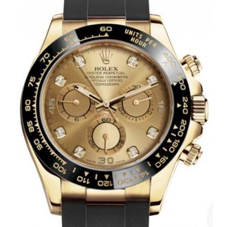 Rolex Pre-owned Rolex Cosmograph Daytona Chronograph Diamond Champagne Dial Mens Watch 116518CDR