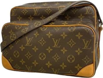 Louis Vuitton Pre-owned Vintage Canvas Schoudertas - Dames - Pre-owned - Bruin - Maat: ONE Size