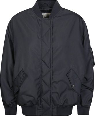 Herno Oversized Ribbed Accents Bomber Jacket