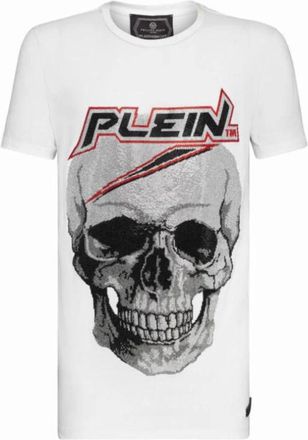 Philipp Plein Heren, Tops, Wit, Maat: XL Katoen