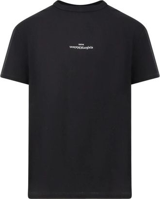 Maison Margiela Distorted Logo T-Shirt - Heren - T-shirts - Zwart - M - Katoen - Tops
