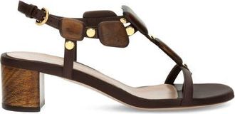 Gianvito Rossi Munduk 45 Sandal in Dark Brown Lamb Leather at Nordstrom, Size 40.5