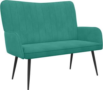 vidaXL Sof&aacute; De 2 Plazas Tuquesa 115 X 61 X 87 Cm Terciopelo Vidaxl