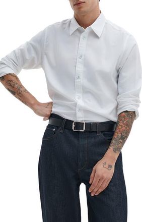 Rag & Bone Tomlin Cotton Dobby Button-Up Shirt in White at Nordstrom, Size Xx-Large