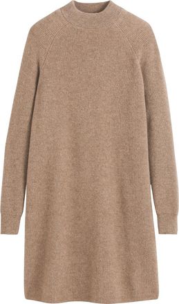 La Redoute Collections Rechte korte jurk in kasjmier, lange mouwen