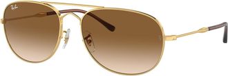 Ray-Ban RB3735 Bain Bridge 001/51 Mens Sunglasses Gold Size 57