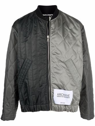 Palm Angels Bomberjack met logo - Grijs