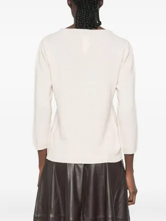Fabiana Filippi Fine Knit Wool Blend Sweater - Cream