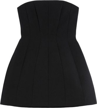 Max Mara Bustier Dress In Sable Fabric