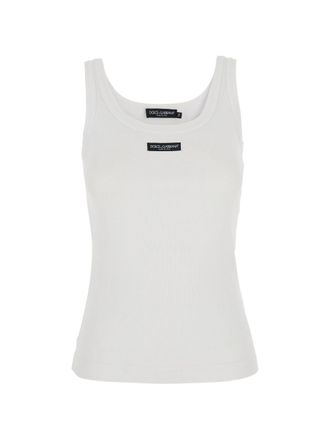 Dolce & Gabbana Canotta in cotone con logo Dolce & Gabbana