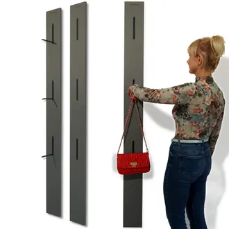 OEM Percha De Madera Slim Gris