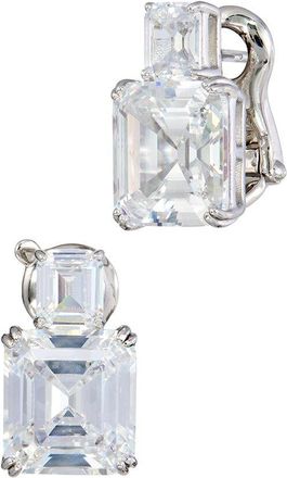 Savvy Cie Jewels Silver Cz Huggie Earrings