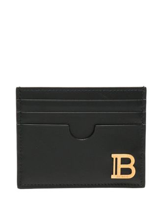 Balmain B-Buzz leather cardholder - Black