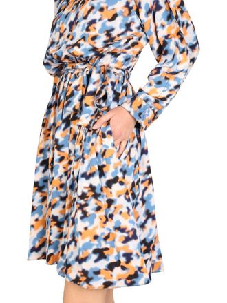 Kenzo Blurred Flowers Print Viscose Dress - Multicolor