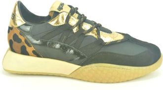 Mjus Zwart Goud Runner - Dames - Sneakers - Zwart - 40 EU - Schoenen