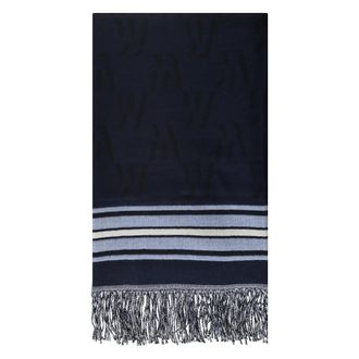 Moorer Sciarpa in pura lana vergine con frange - - Accessories - Uomo - Blu - ONE SIZE