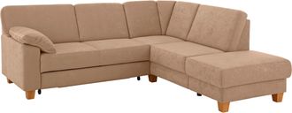 HOME AFFAIRE Ecksofa »Belfort L-Form« mit Federkern, wahlweise mit Bettfunktion und Stauraum