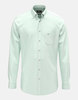 Fynch-Hatton Mens Washed Oxford Solid Button Down Shirt Mint - Green - Size: 40/Regular