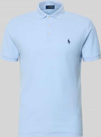 Polo Ralph Lauren Slim Fit Poloshirt aus reiner Baumwolle in Bleu, Gr&ouml;&szlig;e XXL