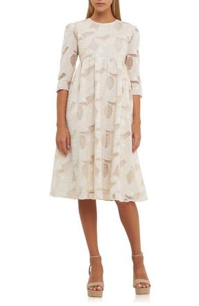 English Factory Embroidered Lace A-Line Dress in Ivory at Nordstrom, Size X-Small