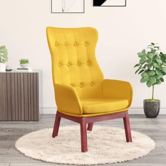 Nova Sill&oacute;n De Relax De Tela Amarillo Mostaza Vidaxl