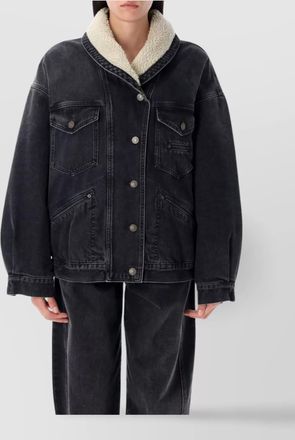 Isabel Marant denim jacket with faux fur detail