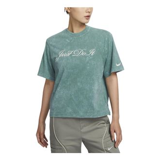 Nike (WMNS) Nike Sportswear T-shirt Asia Sizing Washed Teal FZ4886-361