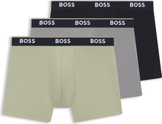 BOSS 3-Pack Cotton Boxer Briefs in Green/grey/black at Nordstrom, Size Xx-Large