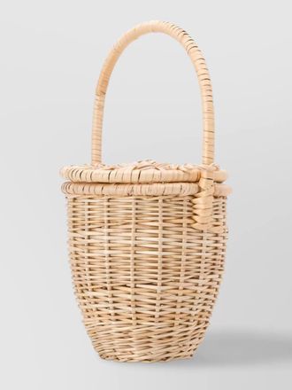 Patou wicker bucket bag