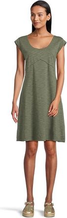 L.L.Bean Beech Point Knit Dress Womens Dress Thyme : MD, Cotton/Lyocell/Spandex