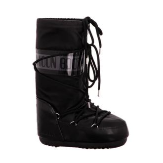 Moon Boot Schoenen, Dames, Zwart, 39 EU, Leer, Icon Glance Boot