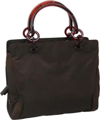 Prada Pre-owned Nylon handbags - Dames - Vintage Handtas - Bruin - ONE Size - Nylon - Vintage