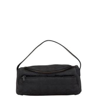 Chanel Black Nylon Leather Vanity Bag (Pre-Owned)
