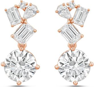 Diana M. Jewels 14KT ROSE GOLD LAB GROWN DIAMOND FASHION EARRINGS WEIGHING 10.00 CTS TW