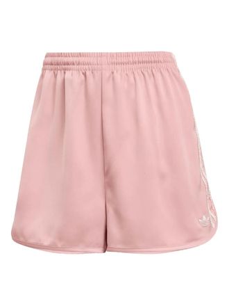 adidas trimmed short shorts - women - Organic Cotton - 2XS - Pink