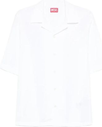 Diesel S-mac-gsbh - Heren - Korte mouwen Overhemden - Wit - XL - Overhemden